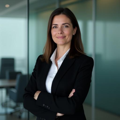 Corporate travel manager woman in professional business attire